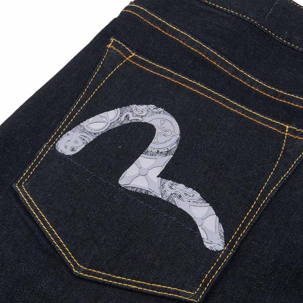 SEAGULL WITH KAMON PRINT POCKETS CARROT FIT JEANS #2017