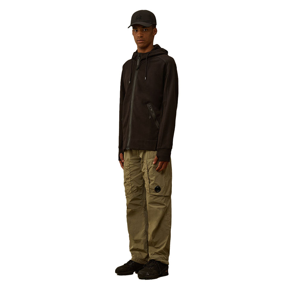 DIAGONAL RAISED FLEECE GOGGLE SWEATSHIRT