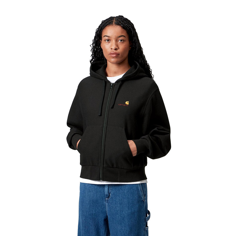 W' HOODED AMERICAN SCRIPT JACKET