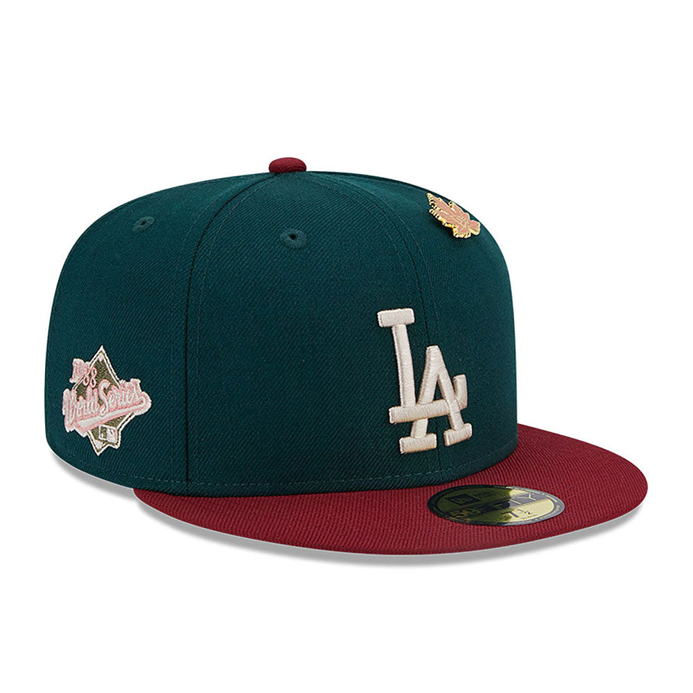 LA DODGERS MLB CONTRAST WORLD SERIES DARK GREEN 59FIFTY FITTED CAP