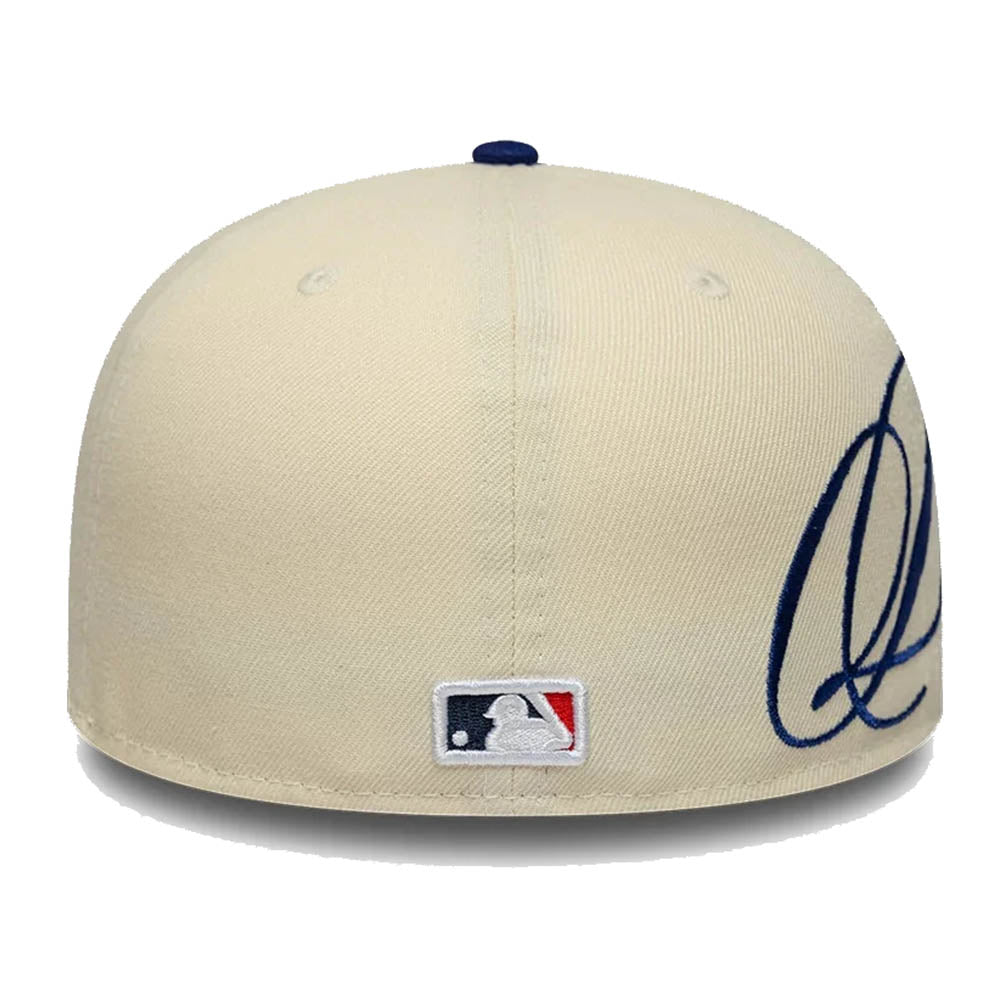 LA DODGERS MLB SIDE SCRIPT CREAM LOW PROFILE 59FIFTY CAP