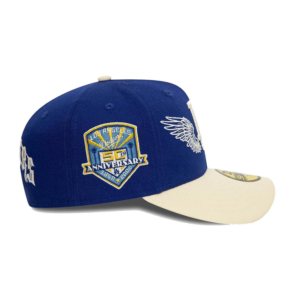 LA DODGERS MLB TEAM WINGS NAVY 59FIFTY CAP