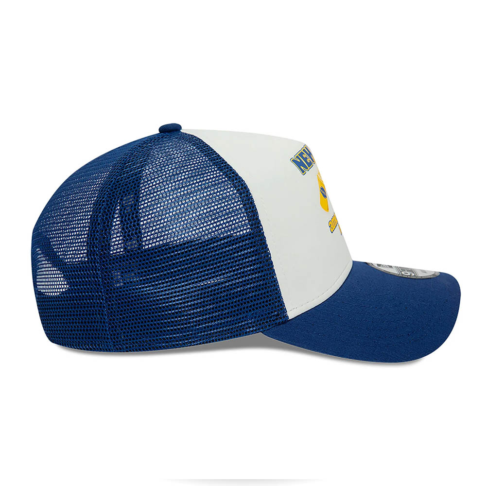 NEW ERA FOOD BURGER BLUE A-FRAME TRUCKER CAP