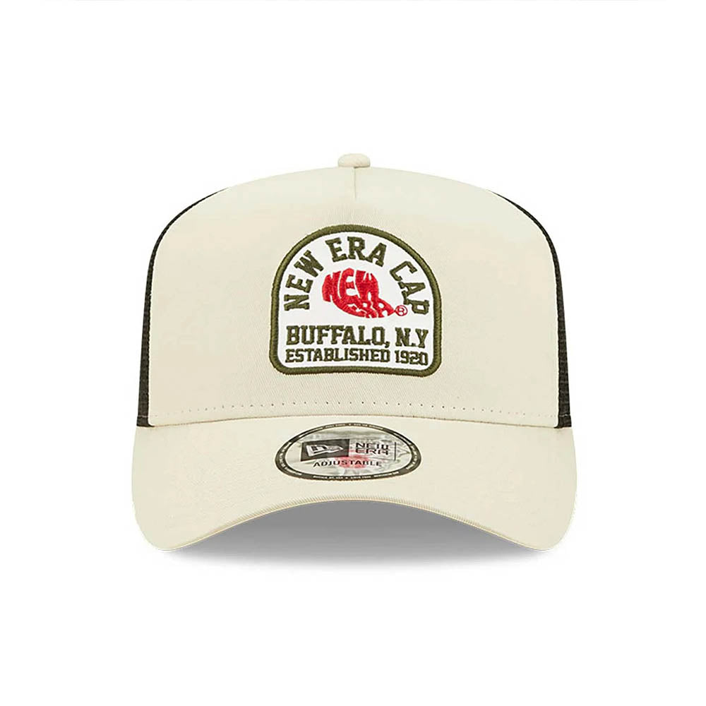 STATE PATCH CREAM A-FRAME TRUCKER CAP