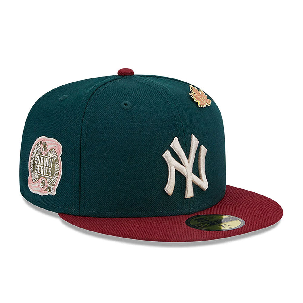 NEW YORK YANKEES MLB CONTRAST WORLD SERIES DARK GREEN 59FIFTY FITTED CAP