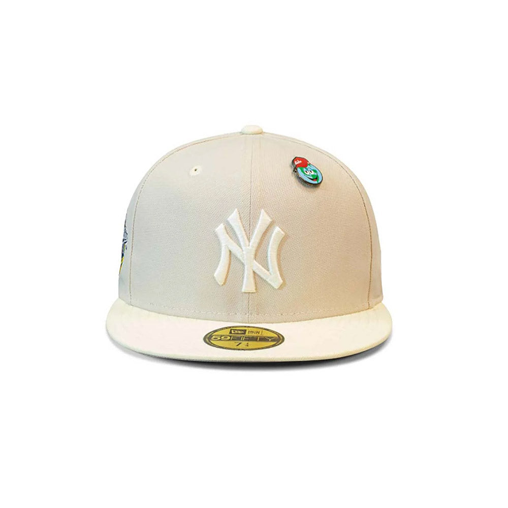 NEW YORK YANKEES MLB WORLD SERIES PIN CREAM 59FIFTY FITTED CAP