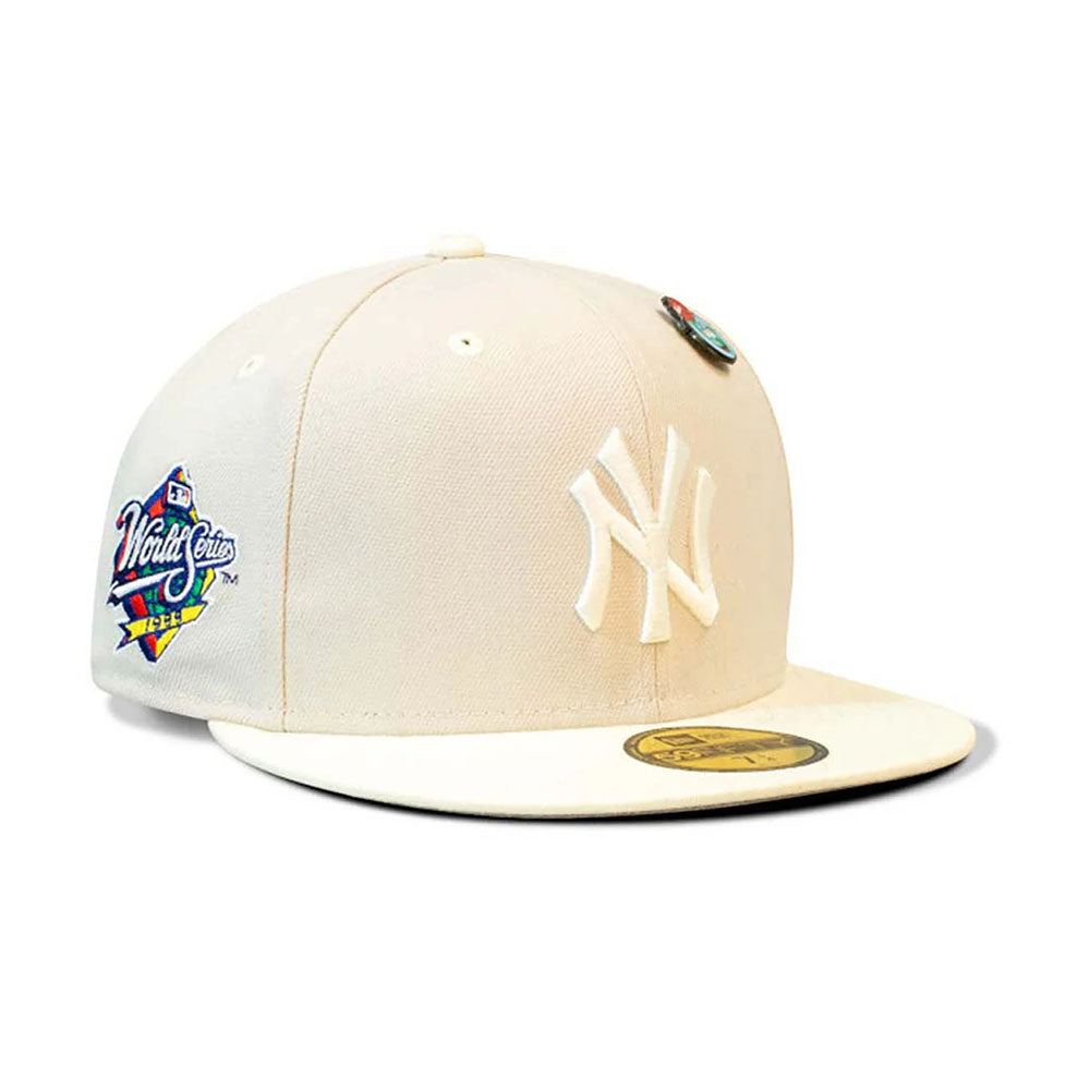 NEW YORK YANKEES MLB WORLD SERIES PIN CREAM 59FIFTY FITTED CAP