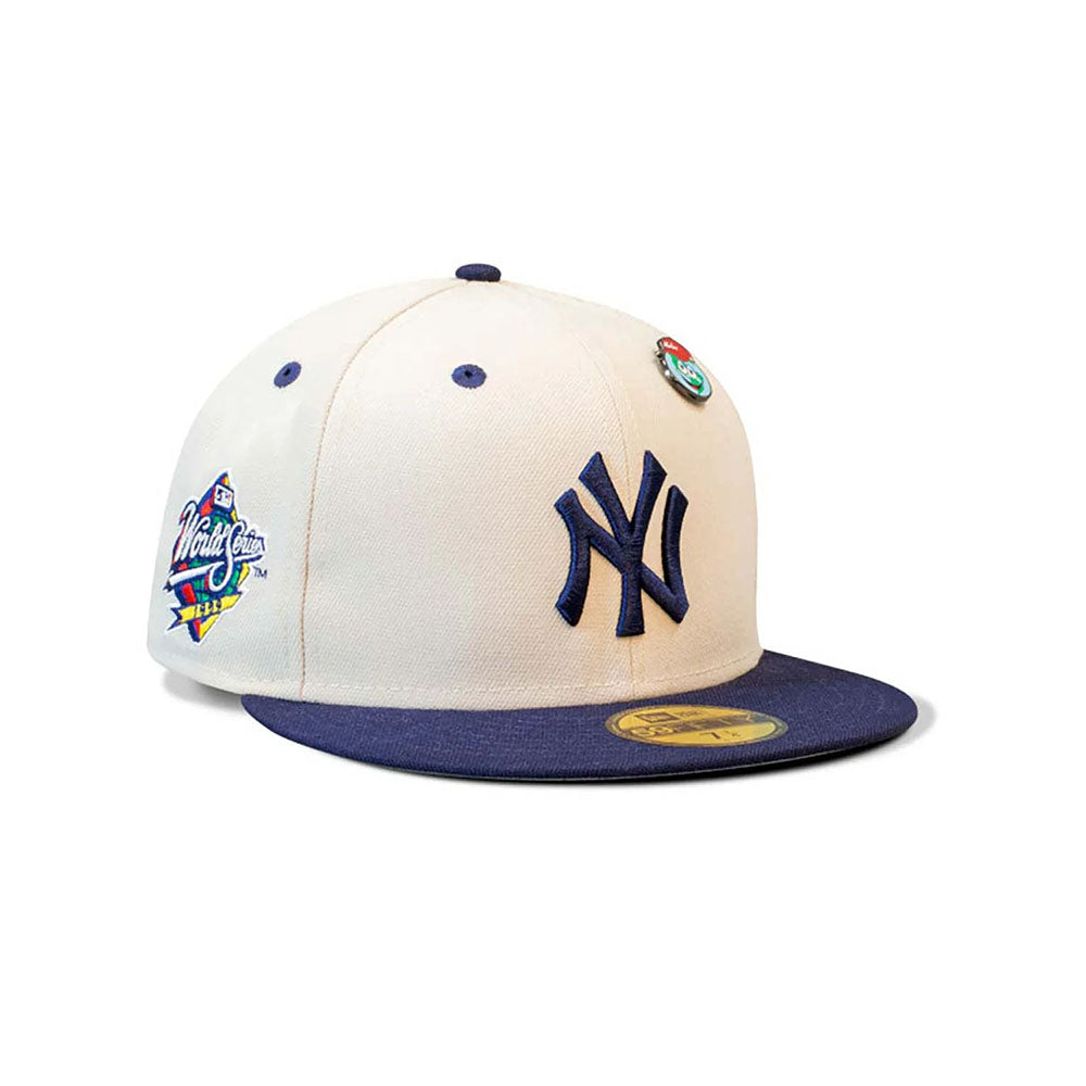 NEW YORK YANKEES MLB WORLD SERIES PIN CREAM 59FIFTY FITTED CAP