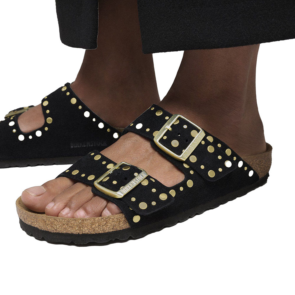 ARIZONA RIVET BLACK SUEDE LEATHER