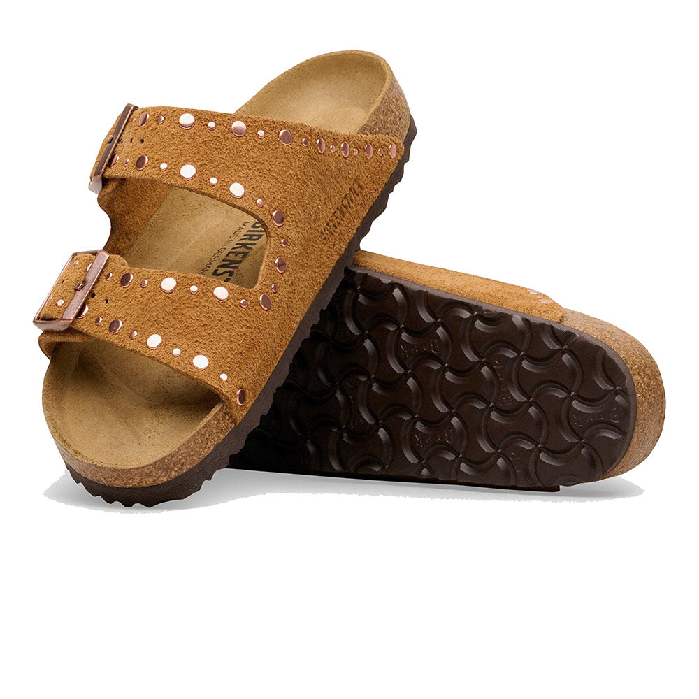 ARIZONA RIVET MINK SUEDE LEATHER