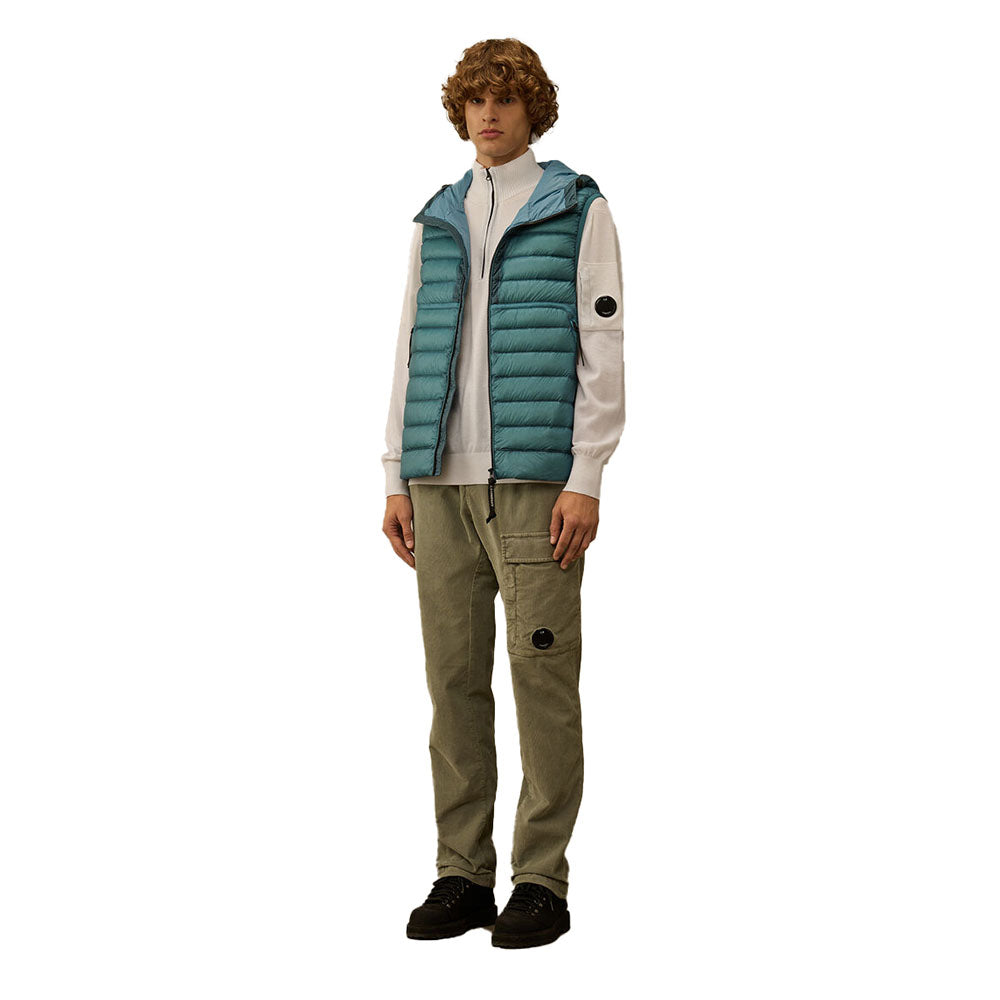 D.D. SHELL GOGGLE DOWN GILET LIGHT BLUE