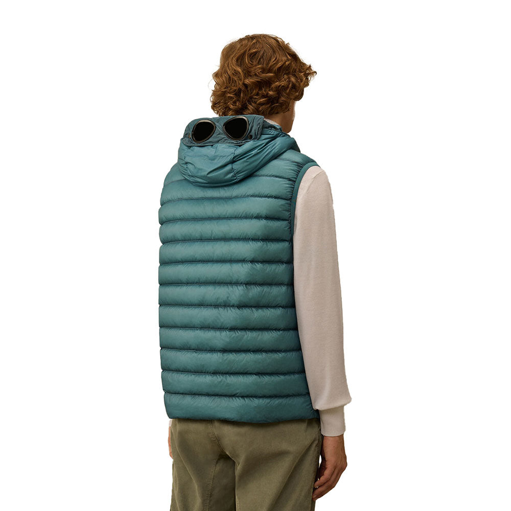 D.D. SHELL GOGGLE DOWN GILET LIGHT BLUE