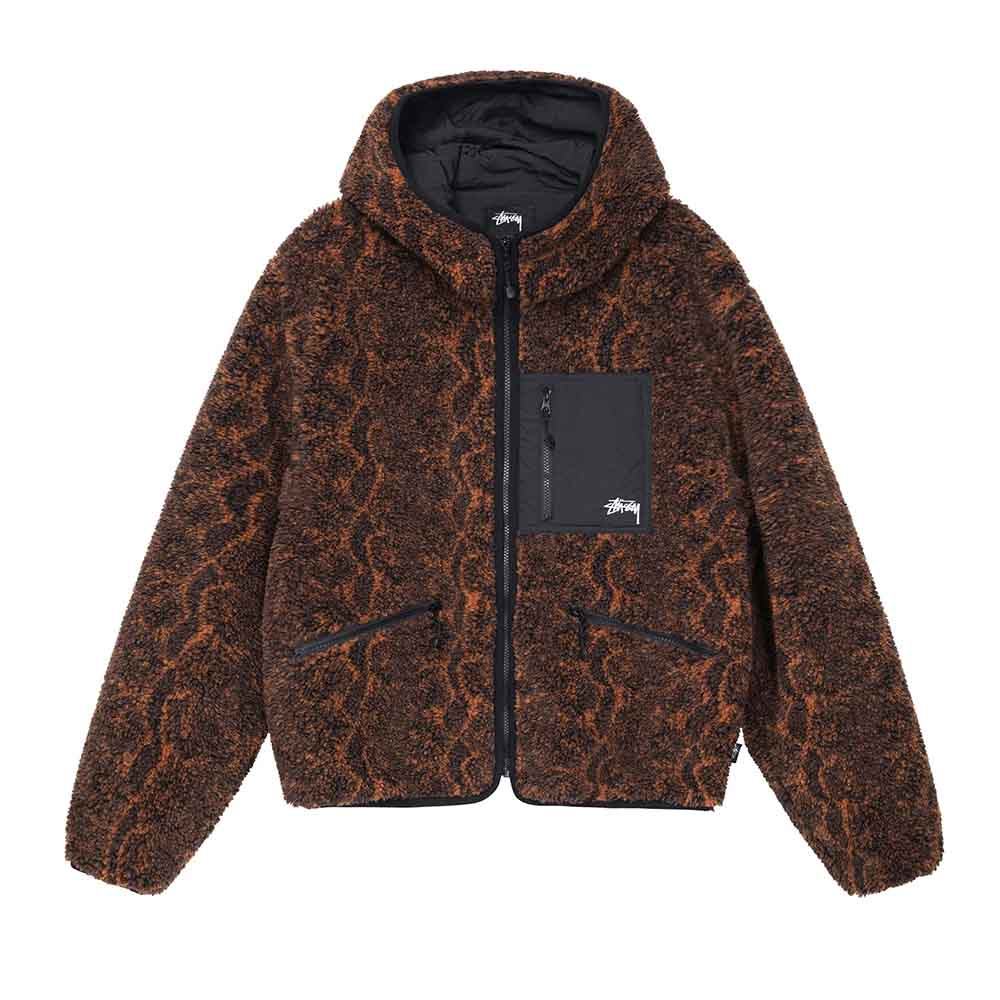 SNAKE JACQUARD SHERPA JACKET