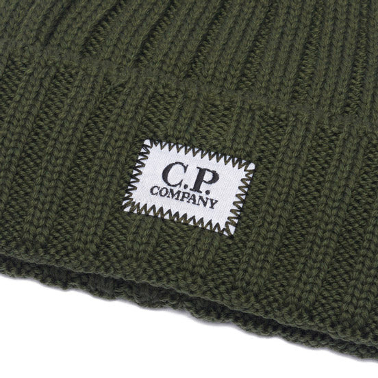 EXTRA FINE MERINO WOOL LOGO BEANIE