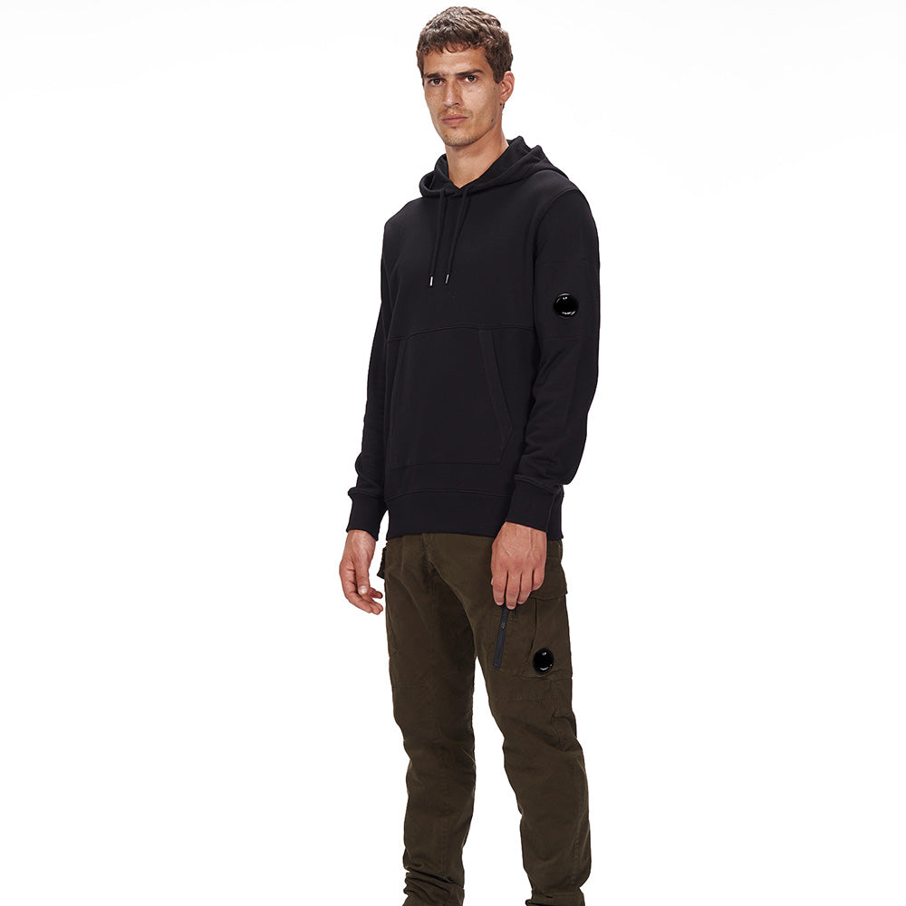 DIAGONAL RAISED FLEECE HOODIE