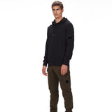 DIAGONAL RAISED FLEECE HOODIE