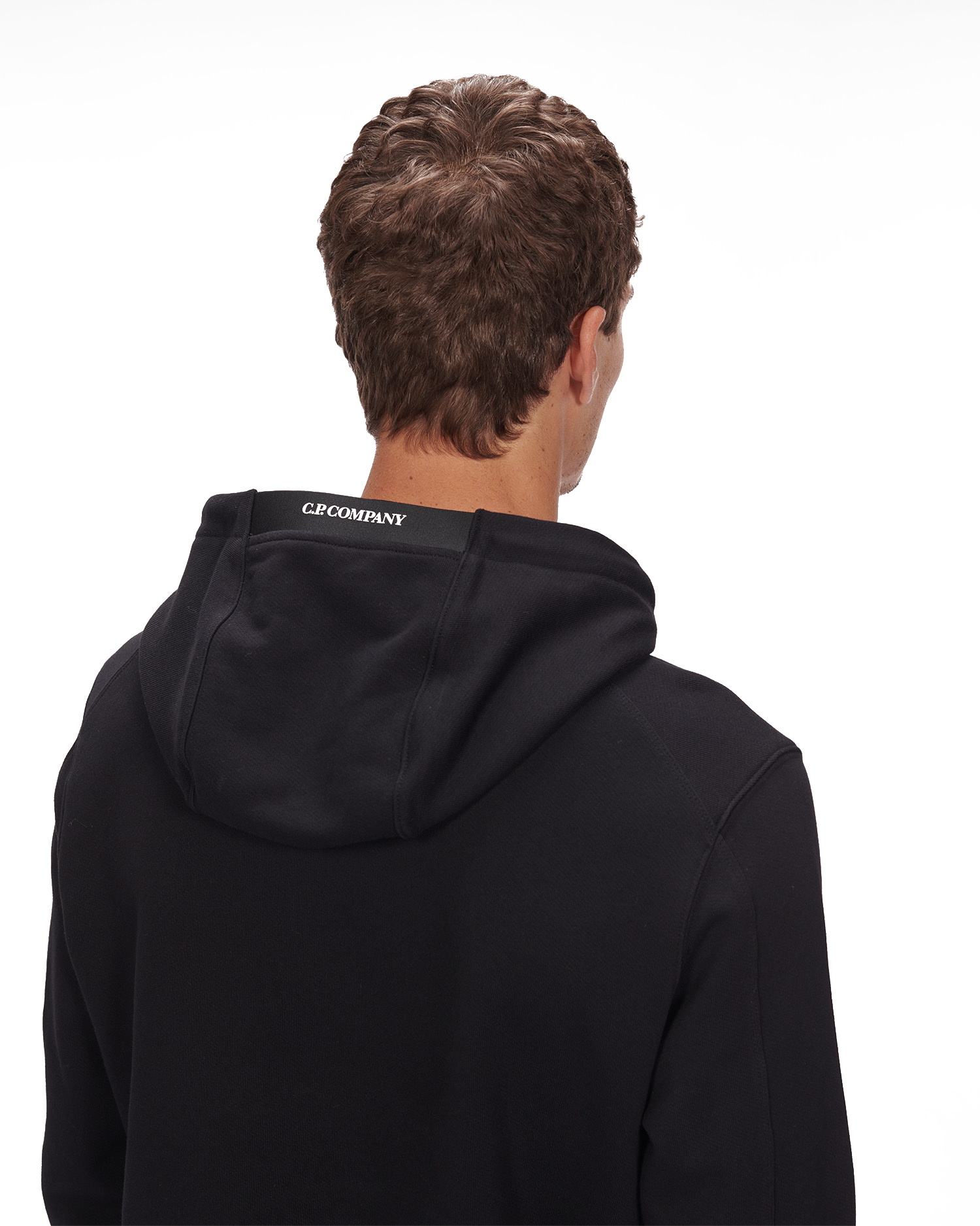 DIAGONAL RAISED FLEECE HOODIE