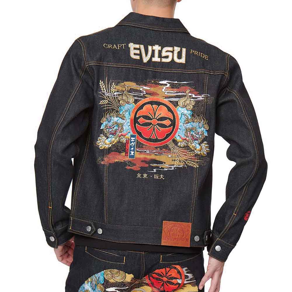 KOMAINU DUO EMBROIDERED DENIM JACKET