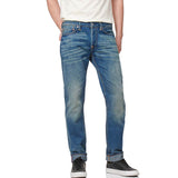 MISMATCHED KAMON PRINT SLIM FIT JEANS #2010