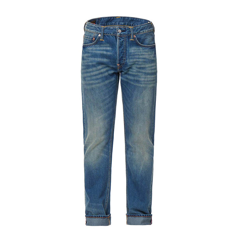 MISMATCHED KAMON PRINT SLIM FIT JEANS #2010