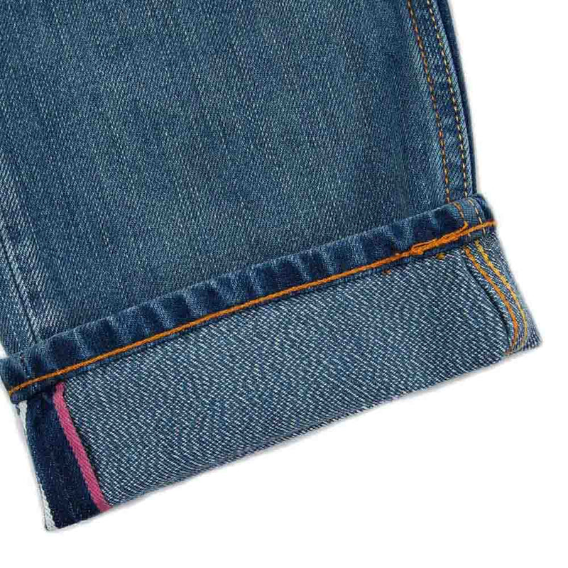MISMATCHED KAMON PRINT SLIM FIT JEANS #2010