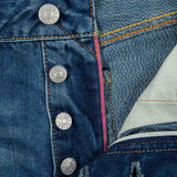 MISMATCHED KAMON PRINT SLIM FIT JEANS #2010
