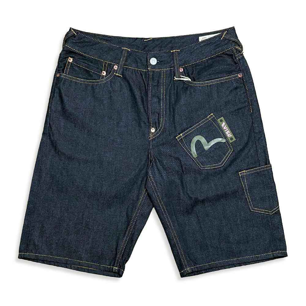 EVISU X EBBASTA BALL DAICOCK DENIM SHORTS