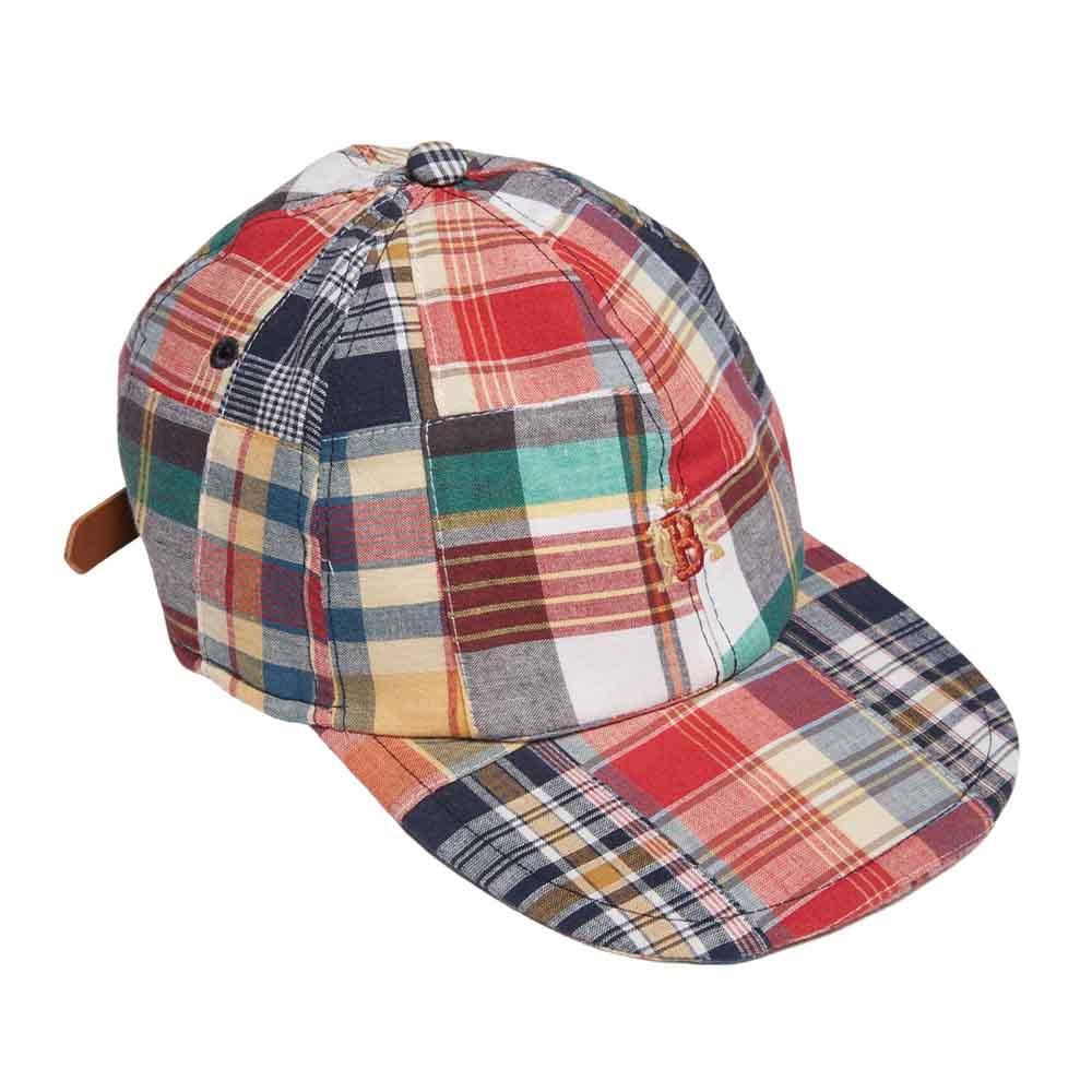 MADRAS BASEBALL HAT PATCHWORK