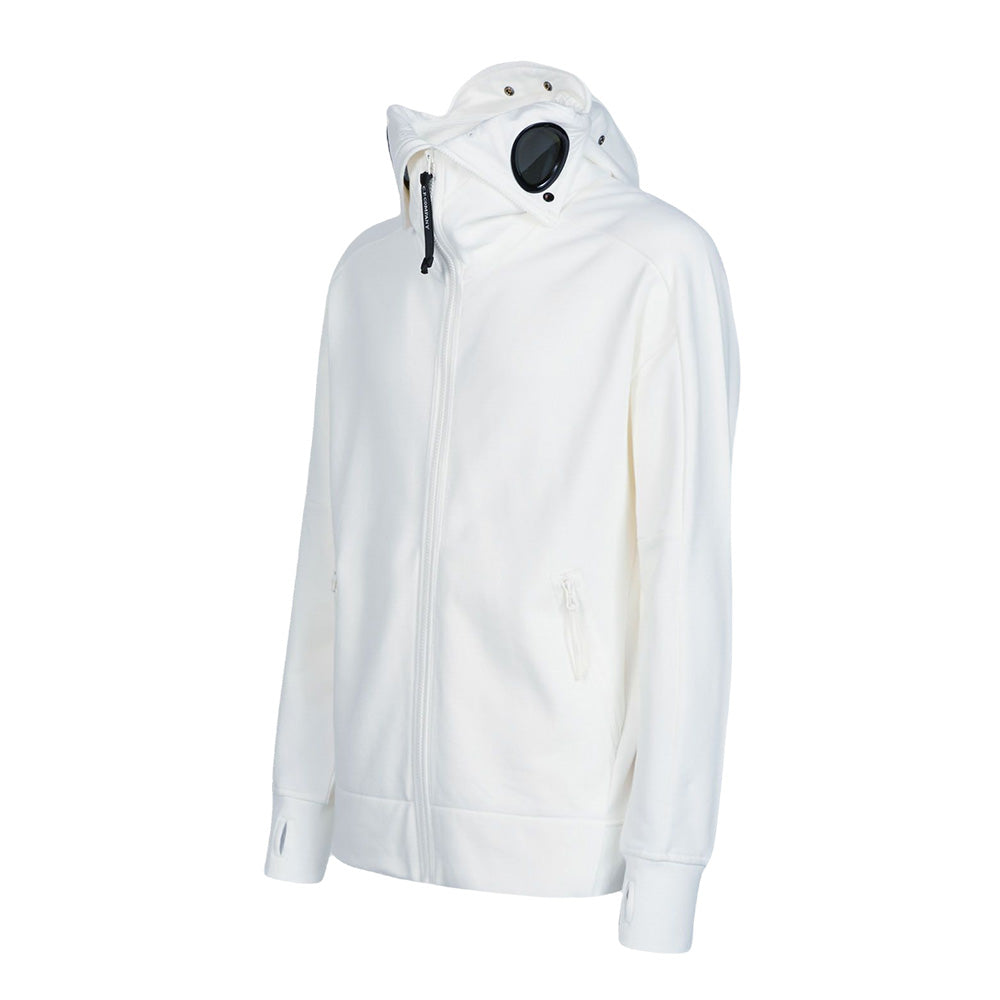 DIAGONAL RAISED FLEECE SPLIT GOGGLE HOODIE