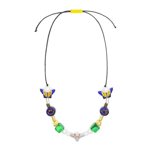 EVAE X CTRLALTDELETE SMILEY SKULL NECKLACE