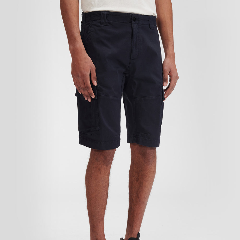 STRETCH SATEEN GARMENT DYED CARGO SHORTS