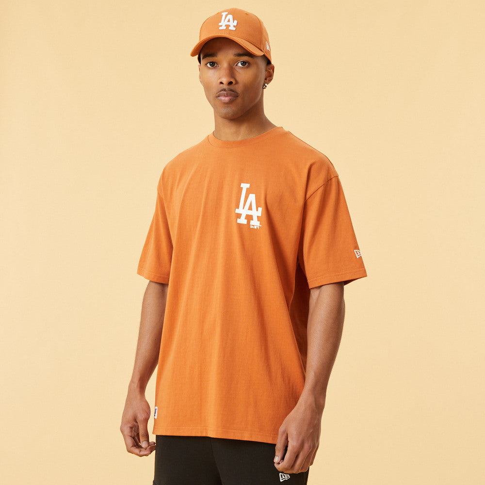 LA DODGERS BROWN OVERSIZED LOGO T-SHIRT