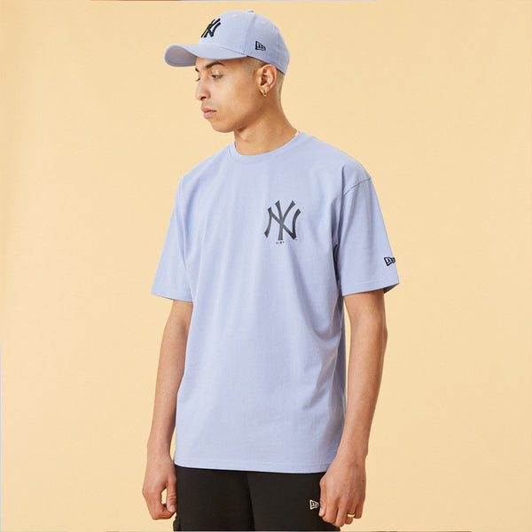 NEW YORK YANKEES LOGO BLUE OVERSIZED T-SHIRT