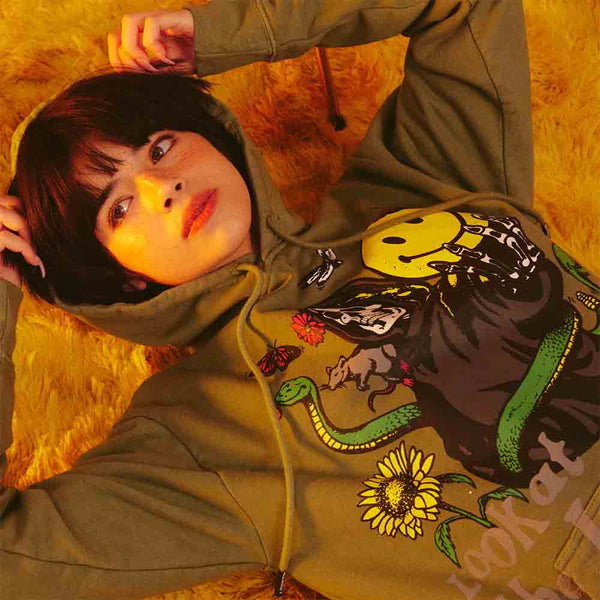 SMILEY LOOK AT THE BRIGHT SIDE HOODIE