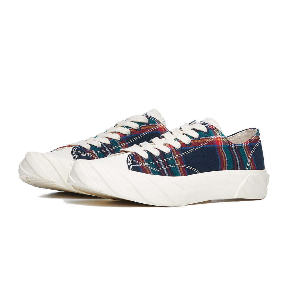 AGE CUT NAVY CHECK SNEAKERS