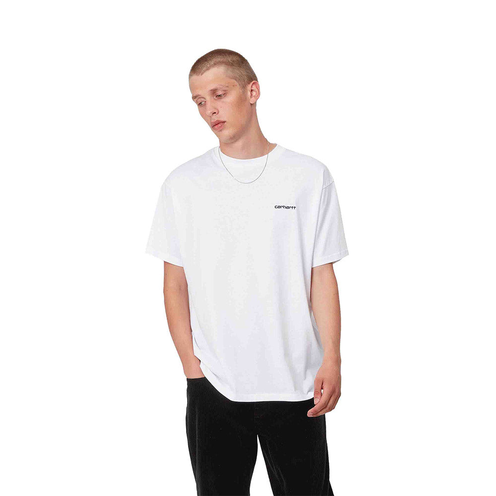 S/S SCRIPT EMBROIDERY T-SHIRT